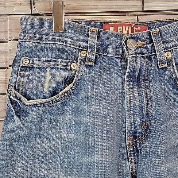 Levi's 527 red tab blue denim bootcut jeans Size 28 Juniors 16 - Picture 6 of 15